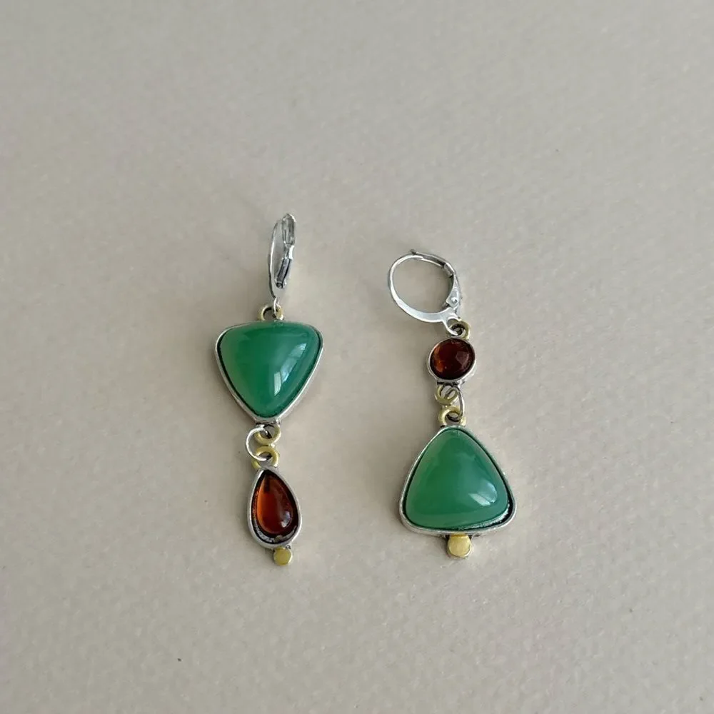 Geo Drop Dangle Earrings #2307